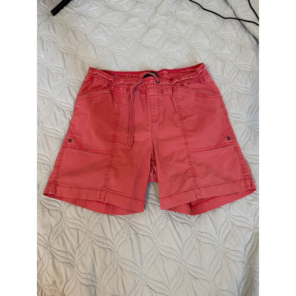 Lee‎ Relaxed Fit Mid Rise Coral Pink Drawstring Shorts Womens Size 8 Medium